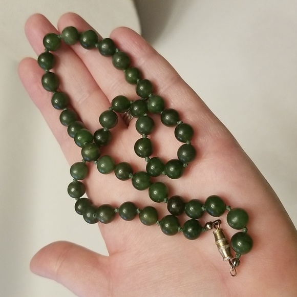 Nephrite Jade Necklace, Genuine & Authentic - Picture 5 of 6